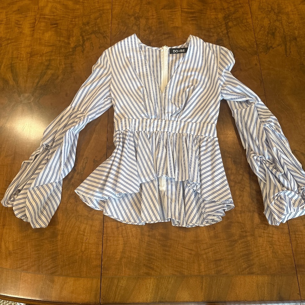 DO+BE striped oxford fitted shirt